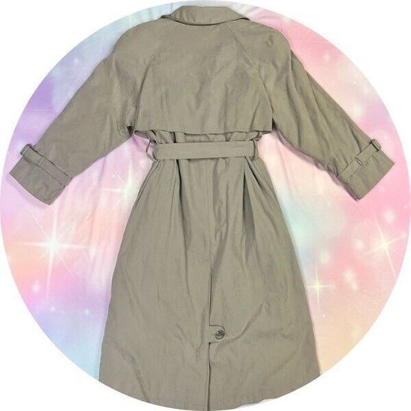London Fog Limited Edition Womens Trench Coat 8 Petite Beige W/ Belt & Liner - Picture 2 of 16